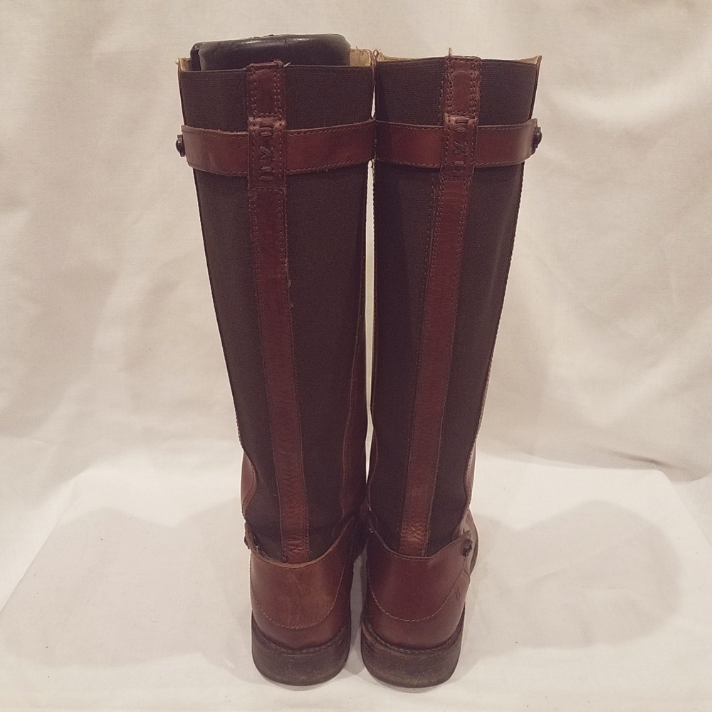 Frye Cognac/Redwood Knee High Boots Size 8.5 - Picture 3 of 8